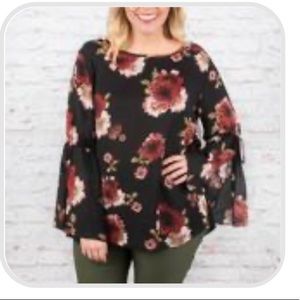 NEW* Black Floral Blouse